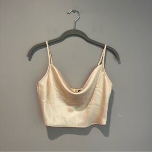 Forever 21 Cream Silk Tank Top
